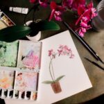 Hobbies - white pink and green floral painting