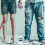 DIY - 2 person wearing blue denim jeans