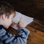 Homework - boy writing